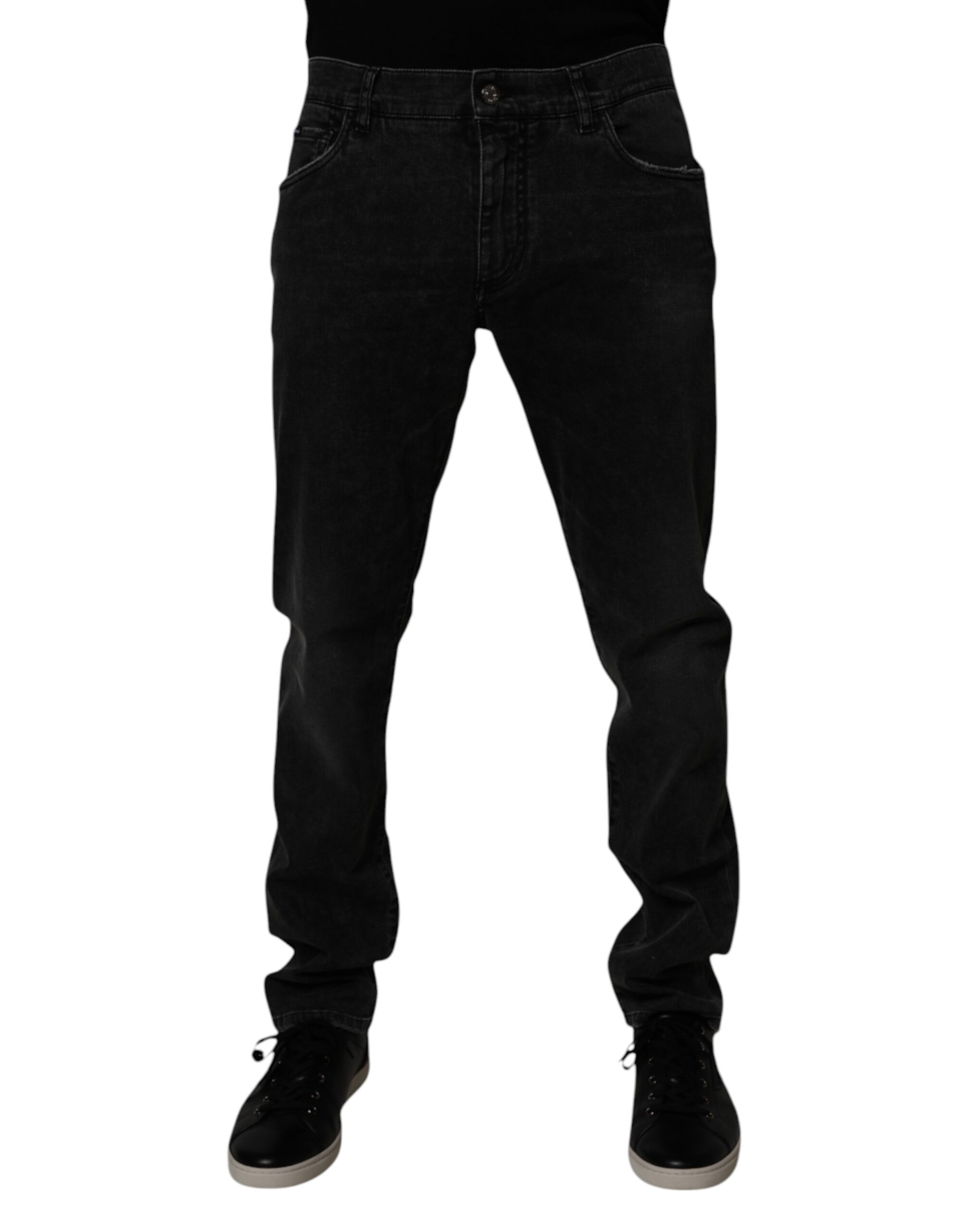 Light Blue Leaf Cotton Classic Men Denim Jeans