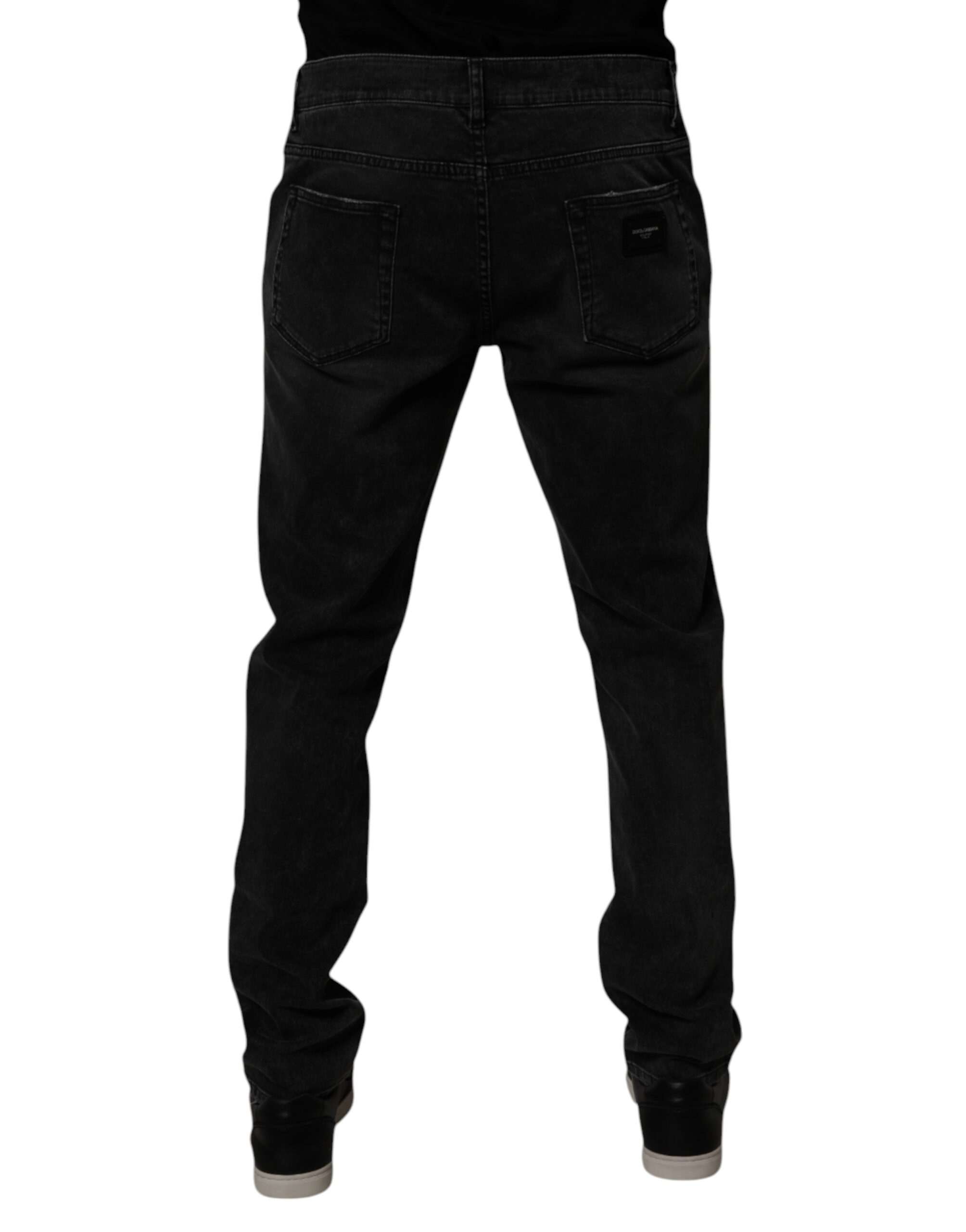 Light Blue Leaf Cotton Classic Men Denim Jeans