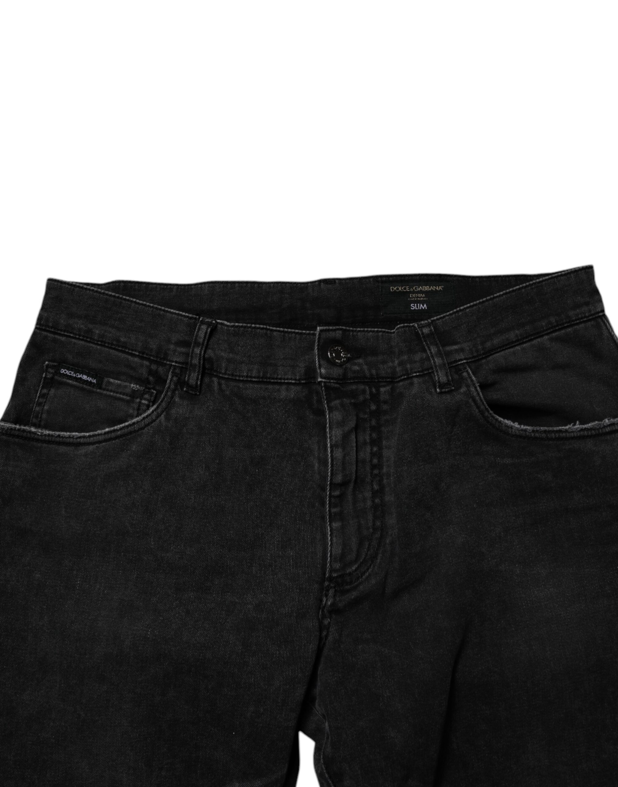Light Blue Leaf Cotton Classic Men Denim Jeans